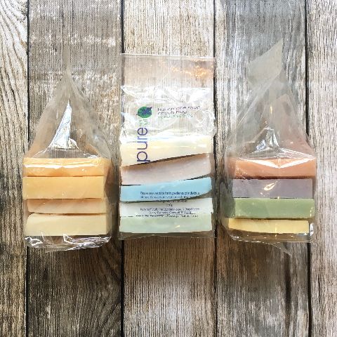 Soap slices in glassine bags